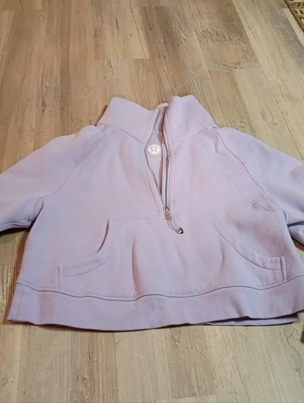 lululemon athletica Lavender Half-Zip Cropped Sweatshirt